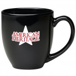 16 oz. Black Bistro Mug Custom Printed