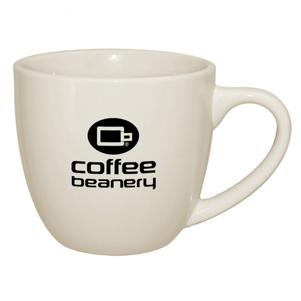 16 Oz. Natural Cappuccino Ceramic Mug with Logo