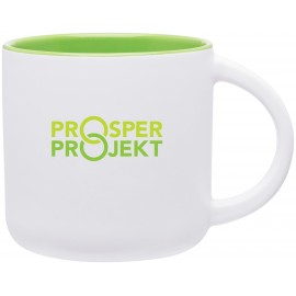 14 oz Minolo (Matte White/Lime) with Logo