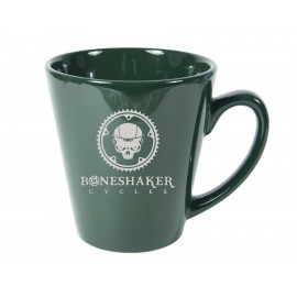 Custom 12 Ounce Hunter Green Funnel Mug  Custom 12 Ounce Hunter Green Funnel Mug