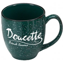 Logo Branded 16 oz. Green Stone Bistro Mug