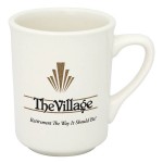 8.5 Oz. Toledo White Porcelain Mug with Logo