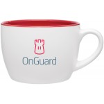 Custom Branded 18oz Bolzano Mug (Matte White & Glossy Red)