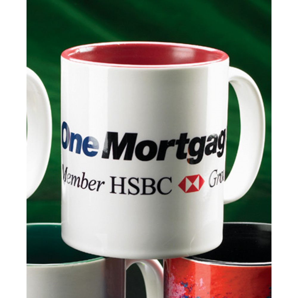Custom Branded Sublimated Two-Tone Mug Maroon Inside (11 Oz.) Custom Branded Sublimated Two-Tone Mug Maroon Inside (11 Oz.)