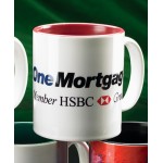 Custom Branded Sublimated Two-Tone Mug Maroon Inside (11 Oz.)
