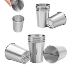Logo Printed Stainless Steel Cups Shatterproof Pint Drinking Cups