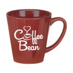 12 oz. Maroon Cafe Latte Mug with Logo