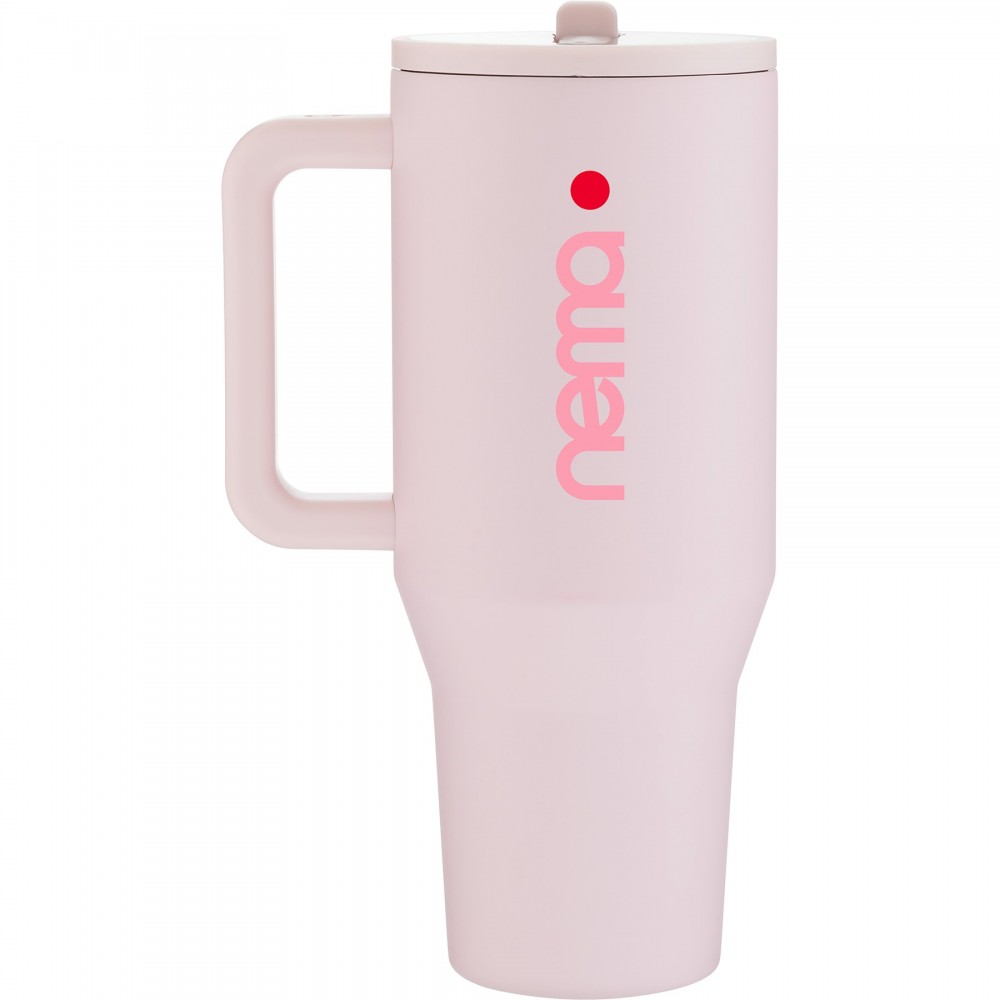 Logo Branded 40 oz Hydrojug Traveler (Pink Sand) Logo Branded 40 oz Hydrojug Traveler (Pink Sand)