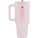 Logo Branded 40 oz Hydrojug Traveler (Pink Sand)