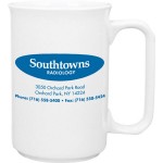 11 Oz. Covington White Ceramic Mug with Logo