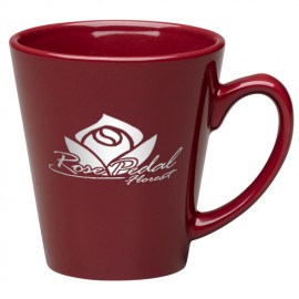 Customized 12 oz. Maroon Cafe Latte Mug