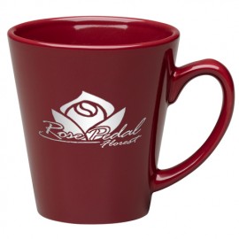 Customized 12 oz. Maroon Cafe Latte Mug  Customized 12 oz. Maroon Cafe Latte Mug