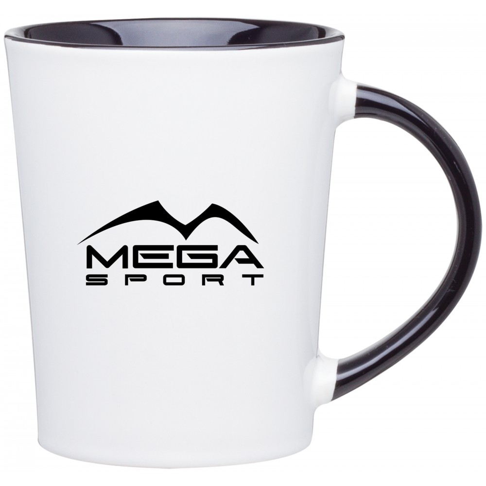 14oz Emma Mug (White & Black) Custom Imprinted 14oz Emma Mug (White & Black) Custom Imprinted