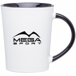 14oz Emma Mug (White & Black) Custom Imprinted