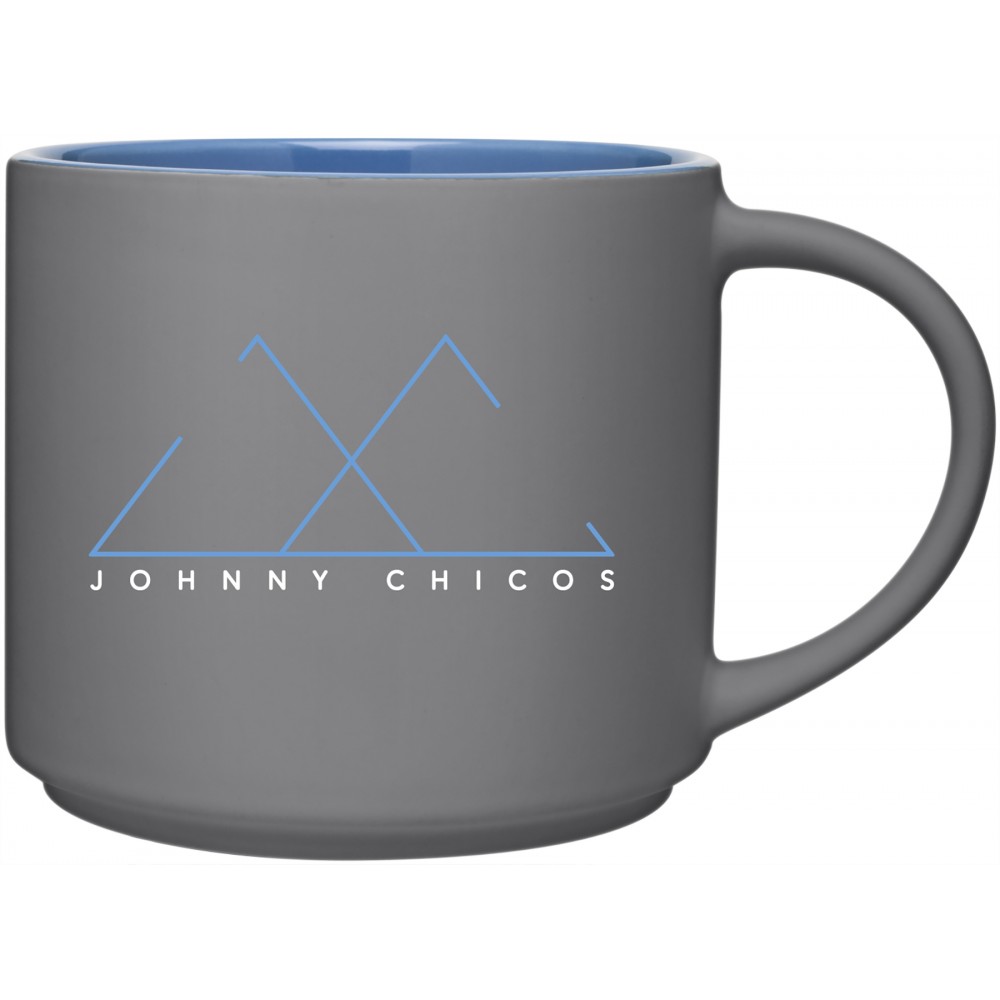 Logo Branded 16 oz Monaco (Matte Storm Gray/Sky Blue) Logo Branded 16 oz Monaco (Matte Storm Gray/Sky Blue)