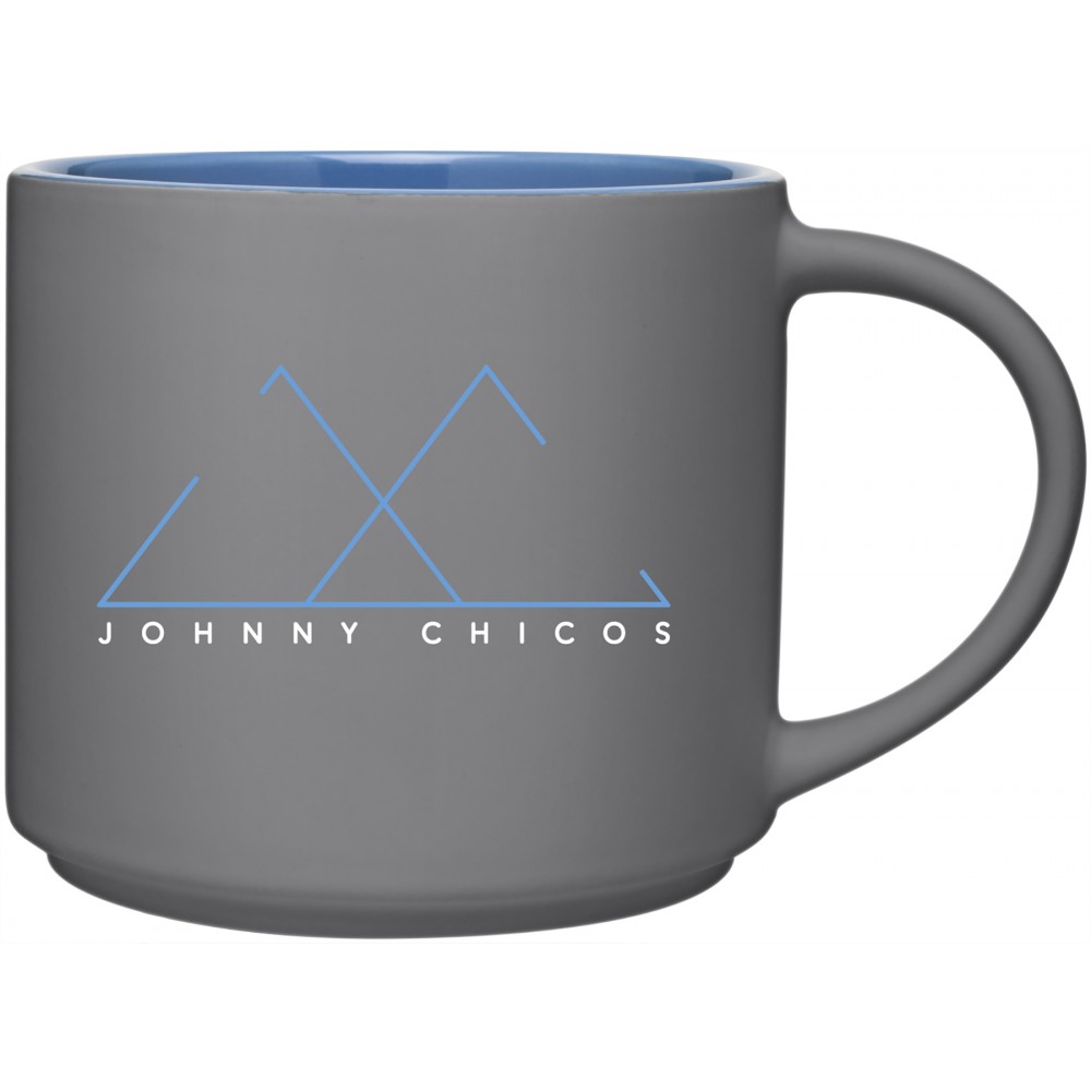 16 oz Monaco (Matte Storm Gray & Sky Blue) with Logo