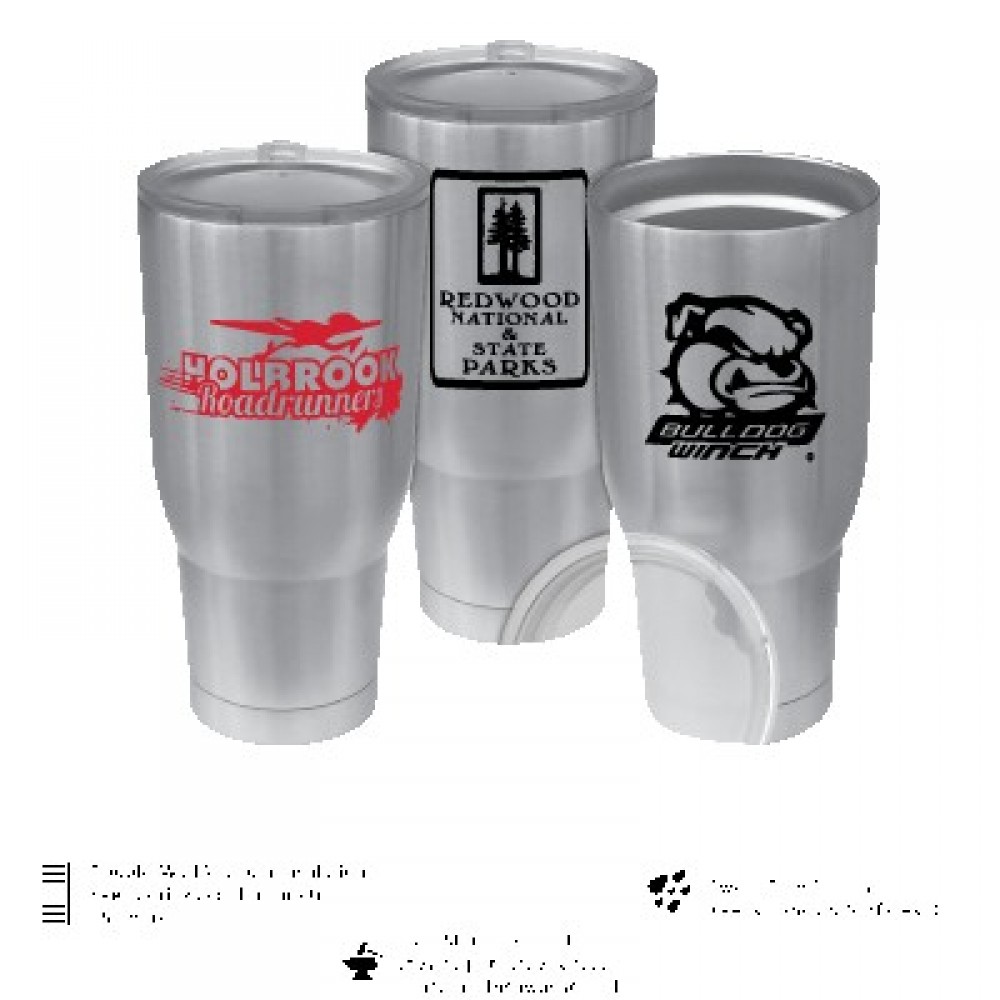 Custom 30 Oz. Vacuum Insulated Stainless Steel Tumbler Copper Lined With Slider Lid Custom 30 Oz. Vacuum Insulated Stainless Steel Tumbler Copper Lined With Slider Lid