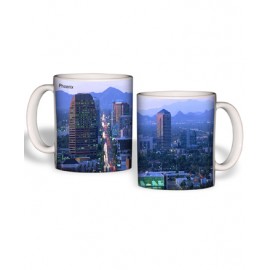 White Mug (11 Oz., Phoenix Skyline Mug) with Logo  White Mug (11 Oz., Phoenix Skyline Mug) with Logo
