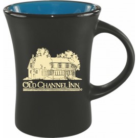 Personalized 9.5 Ounce Vitrified Black Matte Mug with Colorful Inside  Personalized 9.5 Ounce Vitrified Black Matte Mug with Colorful Inside