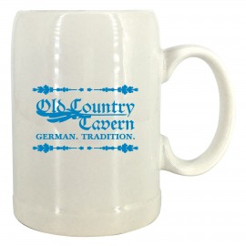 20 oz. Natural Ceramic Stein Mug with Logo  20 oz. Natural Ceramic Stein Mug with Logo