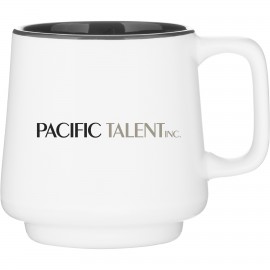 12 oz Windsor (Matte White & Glossy Storm Gray) with Logo