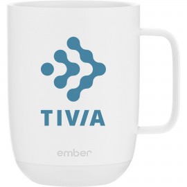 14 oz Ember Mug (Matte White) with Logo