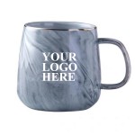 Logo Branded Marble Texture Ceramic Mug