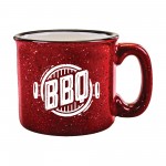 Promotional 15 oz. Red Out White In Campfire Mug