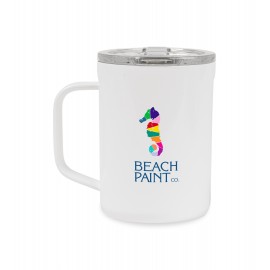 Corkcicle Coffee Mug - 16 oz. - Gloss White with Logo