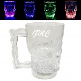 Logo Branded 14 Oz LED Skull Glass