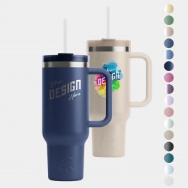 30 Oz RTIC Leak-Resistant Ceramic Lined 3-in-1 Lid Tumbler with Logo