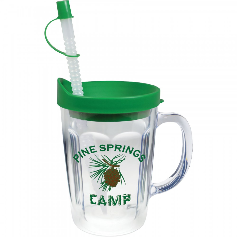 Custom Printed 14 Oz. Double Wall Insulated Travel Mug - Screen Printed Custom Printed 14 Oz. Double Wall Insulated Travel Mug - Screen Printed