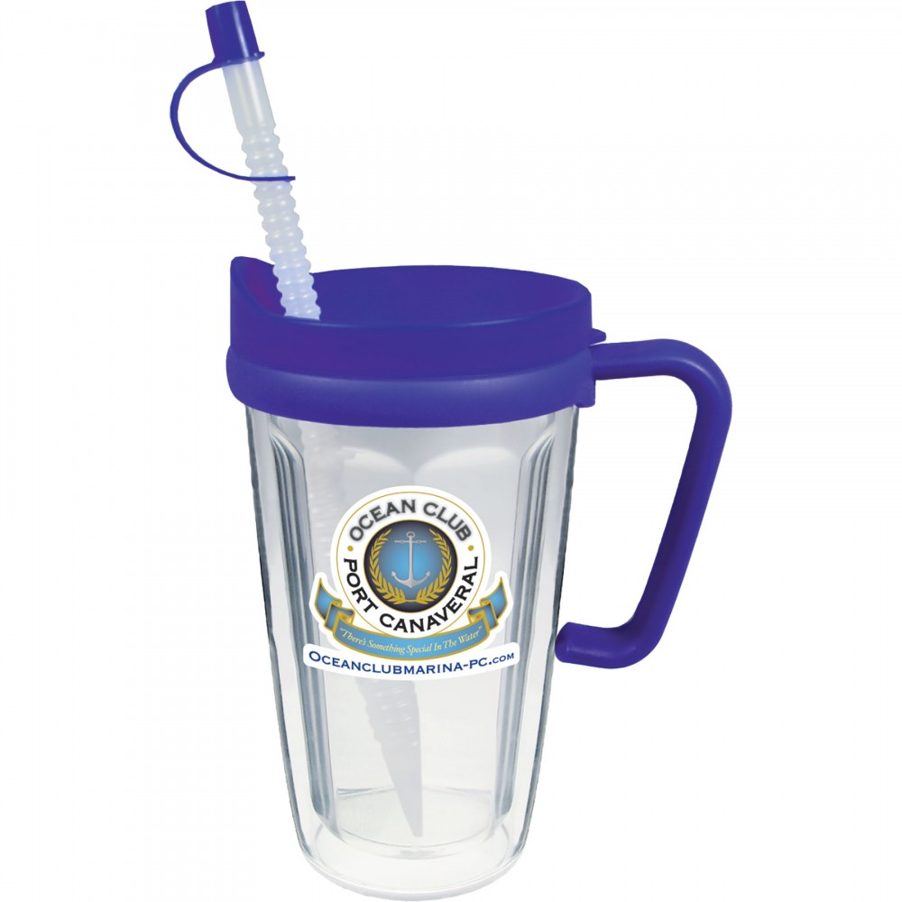 Custom Printed 16 Oz. Double Wall Insulated Thermal Travel Mug - Custom Decal Custom Printed 16 Oz. Double Wall Insulated Thermal Travel Mug - Custom Decal