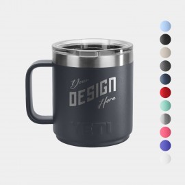 10 Oz YETI Stainless Steel Insulated Stackable Mug with Logo