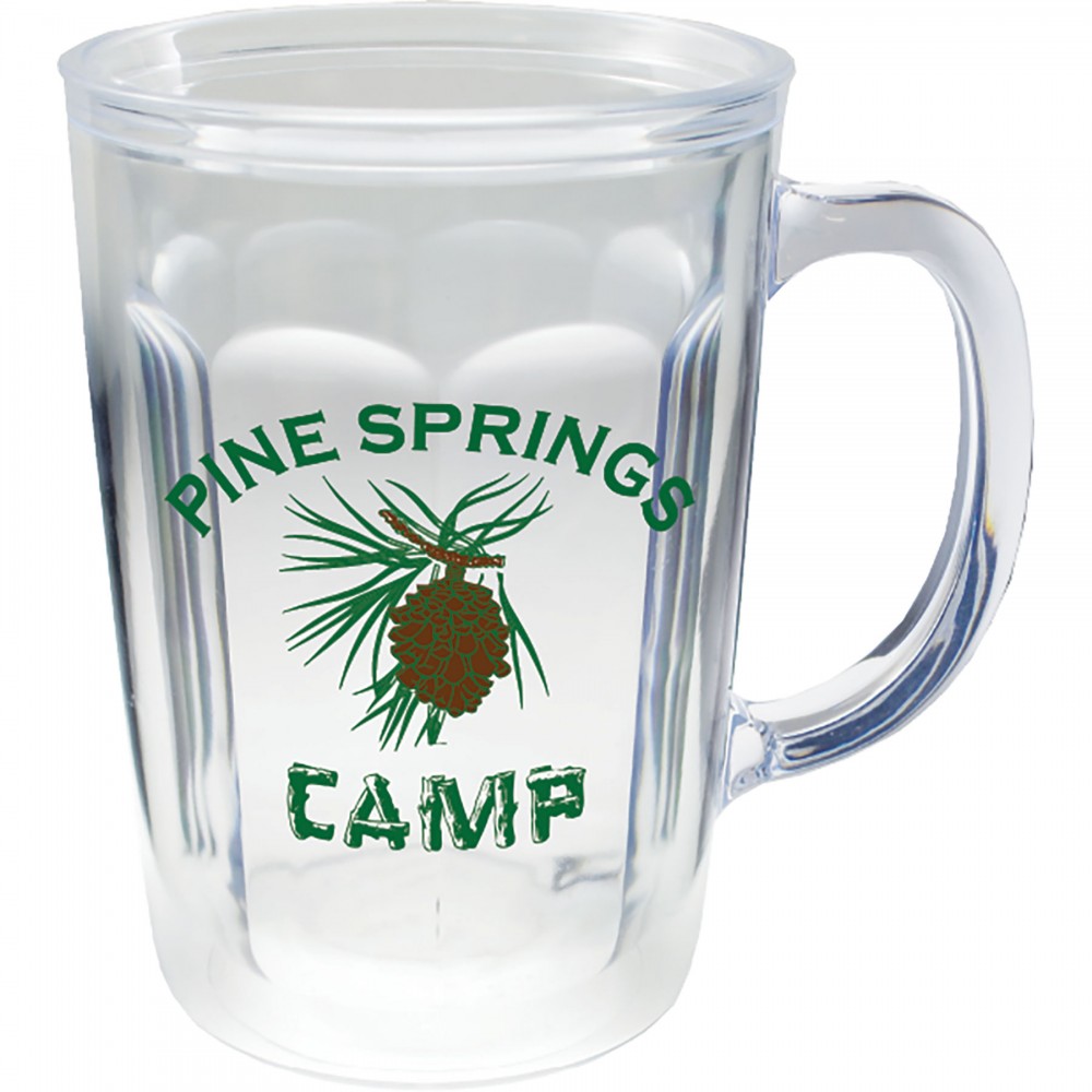 Logo Printed 14 Oz. Double Wall Thermal Mug - Screen Printed