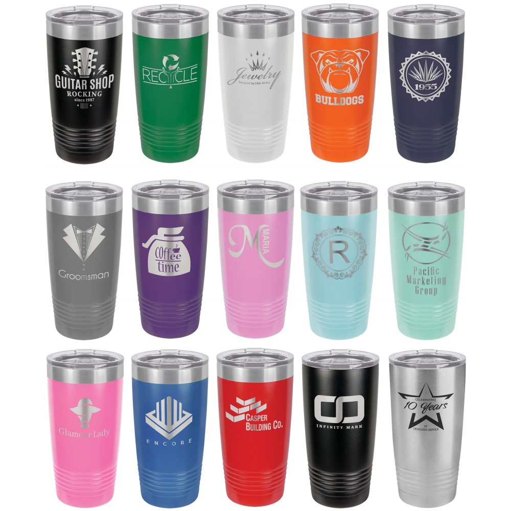 Customized 20 Oz. Polar Camel Ringneck Stainless Steel Tumbler w/Slider Lid