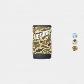 Bison Bevi Stainless Steel Insulated Camo Can Cooler with Logo