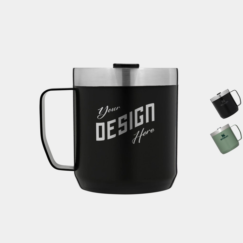Logo Branded 12 oz Stanley Classic Legendary Stainless Steel Insulated Camp Mug Logo Branded 12 oz Stanley Classic Legendary Stainless Steel Insulated Camp Mug