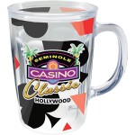 14 Oz. Double Wall Thermal Mug - Clear Printed Insert Logo Printed