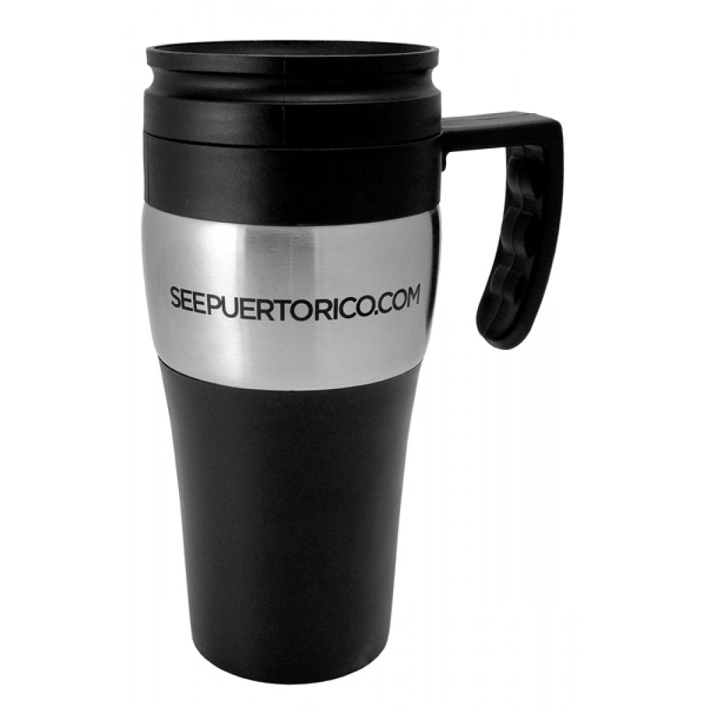 Custom Printed 14 oz. Steel with Plastic Lining Travel Mug Custom Printed 14 oz. Steel with Plastic Lining Travel Mug