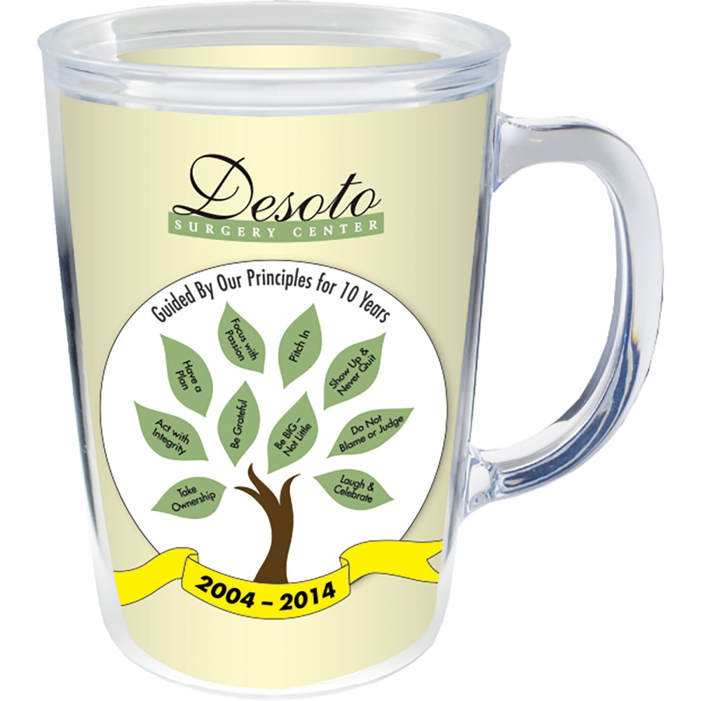 14 Oz. Double Wall Thermal Mug - White Insert Custom Branded 14 Oz. Double Wall Thermal Mug - White Insert Custom Branded