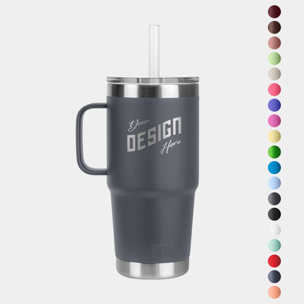 Personalized 25 Oz YETI Rambler Stainless Steel Insulated Tumbler w/ Straw Lid Personalized 25 Oz YETI Rambler Stainless Steel Insulated Tumbler w/ Straw Lid