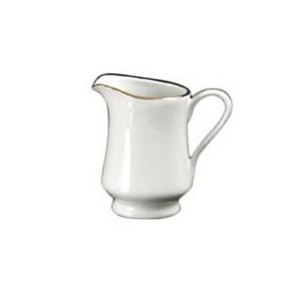 Custom Branded Gold Banded Rim Style Creamer - 8 Oz. Custom Branded Gold Banded Rim Style Creamer - 8 Oz.