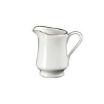 Custom Branded Gold Banded Rim Style Creamer - 8 Oz.