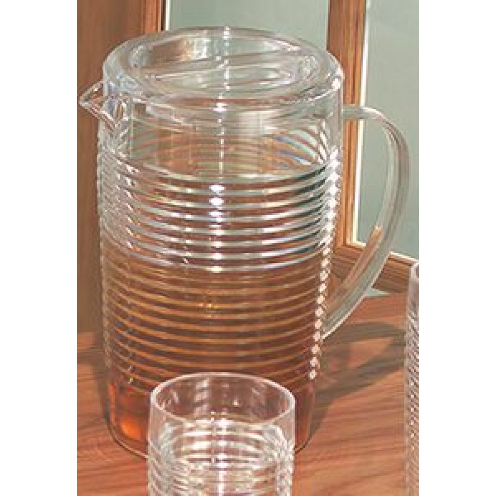 Personalized Ringed Pitcher w/ Lid (96 Oz) Personalized Ringed Pitcher w/ Lid (96 Oz)