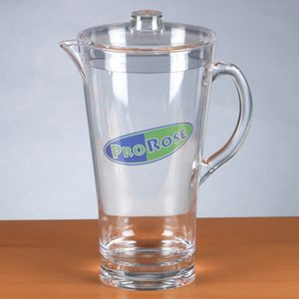 2 Liter Clear Acrylic Pitcher w/ Lid with Logo