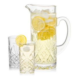 Brinkley Pitcher & Hiballs Set with Logo