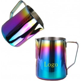 Logo Branded 304 Stainless Steel Creamer Frothing Pitcher for Espresso Machines Milk Frothers Latte Art 12 OZ