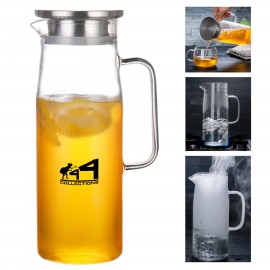 33.8 Oz Glass Cold Kettle with Logo  33.8 Oz Glass Cold Kettle with Logo