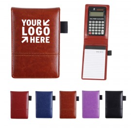 Pocket Hardcover Memo Pad With Calculator with Logo